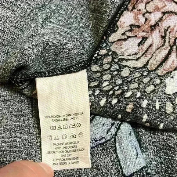 Free People black floral Lovely Day, tunic dress, XS - Picture 9 of 12